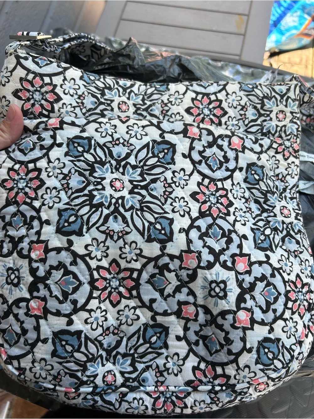 Vera Bradley Lisbon Medallion Hipster Teiple Zipper Crossbody Shoulder Bag